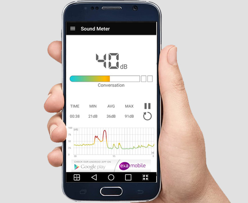 Ứng dụng đo độ ồn âm thanh Decibel trên iPhone và điện thoại Android